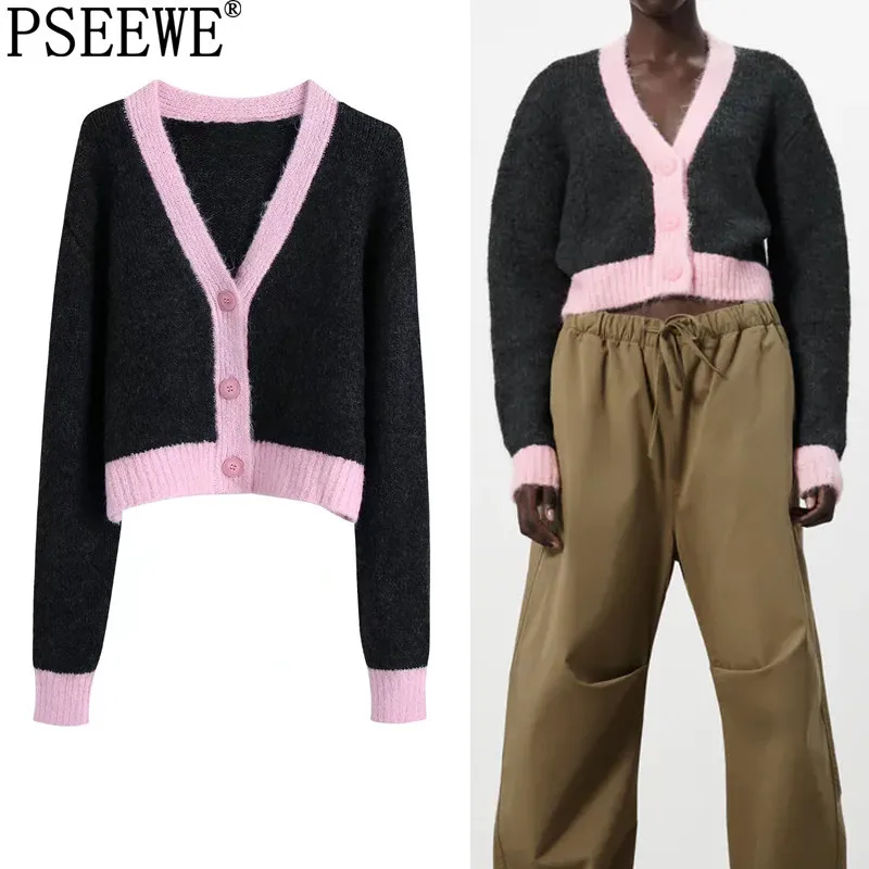 

Женский трикотажный кардиган на пуговицах, с длинным рукавом