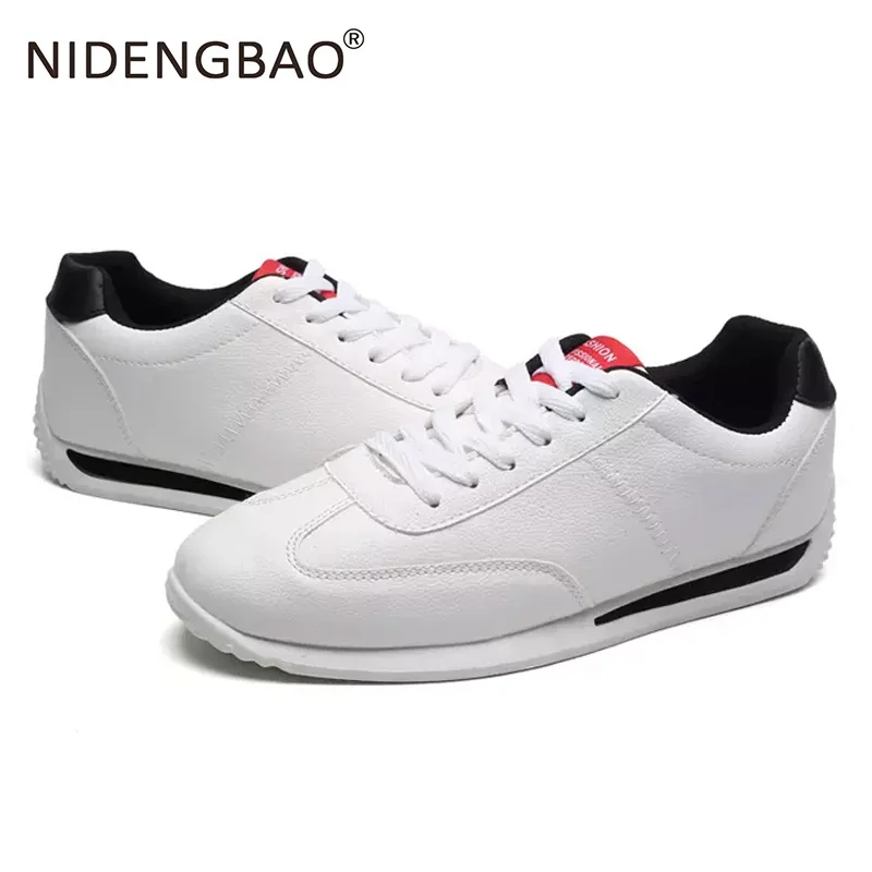 Обувь унисекс для мужчин и женщин Белая прогулочная обувь из искусственной кожи