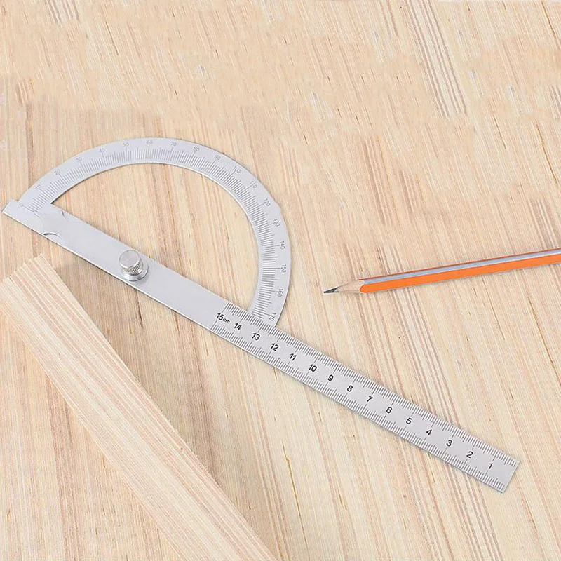 Полукруглый транспортир 180 градусов угловая линейка из нержавеющей стали