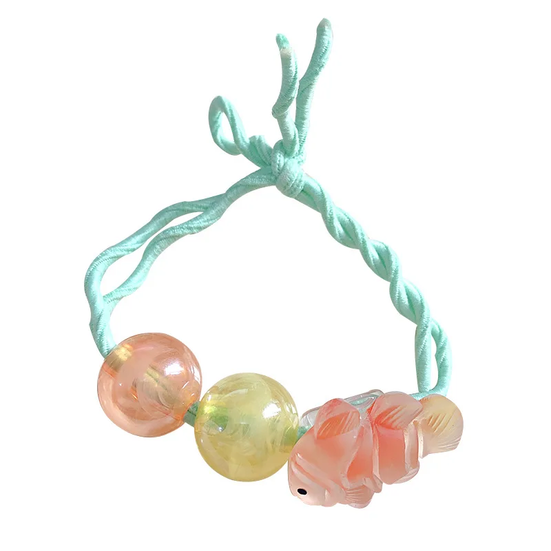 Резинка для волос женская с маленькой рыбкой эластичная цветная завязка девушек