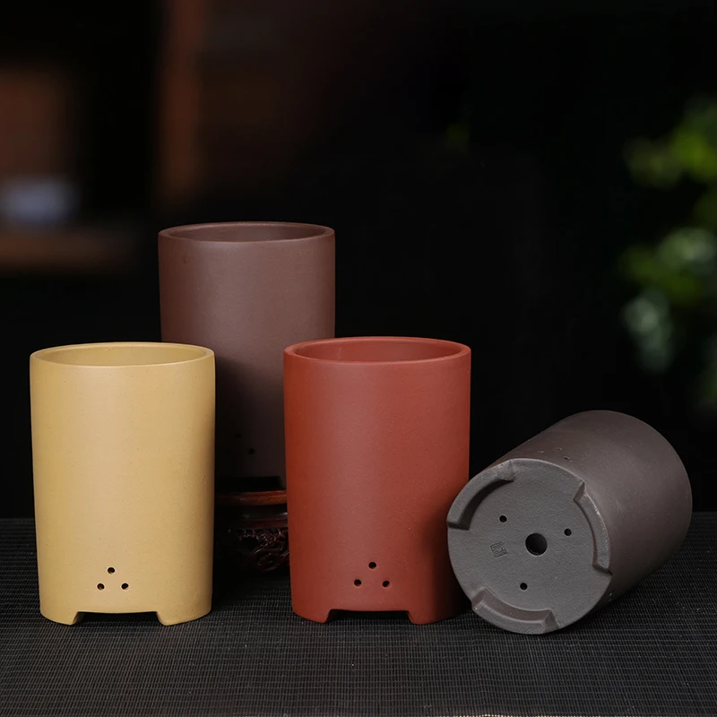 Цветочный горшок с фиолетовым песком средний Лотос классический для суккулентов