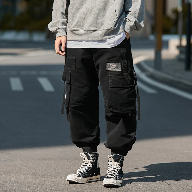 

Mens Cargo Pants 2022 Multi Pockets Hip Hop Joggers Japanese Streetwear Baggy Trousers