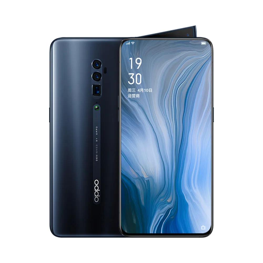 Black Oppo Reno 10x zoom мобильный телефон 6," полный экран Поддержка NFC Snapdragon 855 Восьмиядерный 6 ГБ ОЗУ 128 Гб ПЗУ 4065 мАч отпечаток пальца ID - Цвет: Black