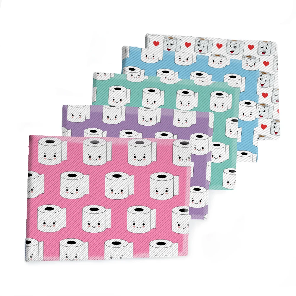 Милое бумажное полотенце с принтом саржевая ткань из полиэстера и хлопка в стиле