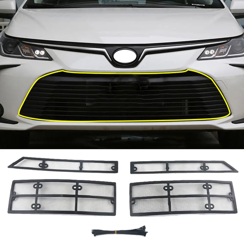 

For Toyota Corolla 2019 2020 Car Front Grille Net Protective Screening Mesh Cover Trim