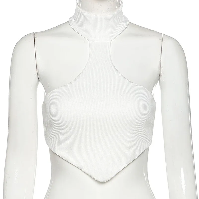 

Summer Halter Off Shoulder Backless Skinny Tank Tops Women Crop Top Vest Streetwear Sexy Tops Female Casual Slim Regular Tanks