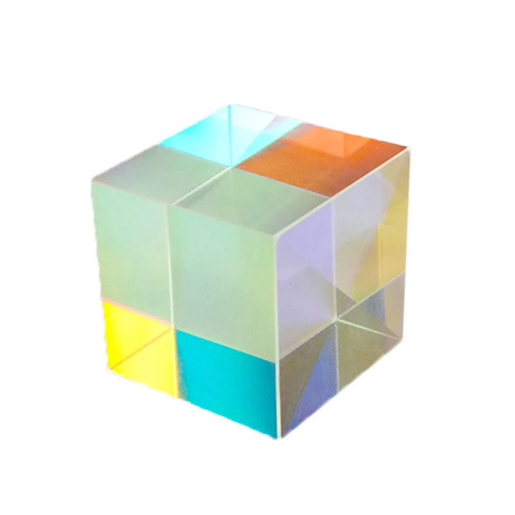 

Colored Cubes Prism 6-Sided Bright Light Combine Cubes Prism Beam Splitting Optical Experiment Module Optical Glass Class Toy