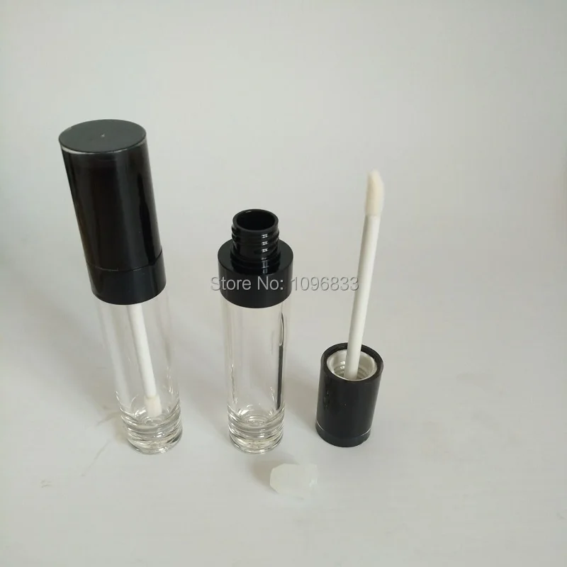 6ML Round Plastic Lipgloss Containers DIY Empty Clear Lip Gloss Tube Black Cap Cosmetics Packaging Container 30/50pcs | Красота и