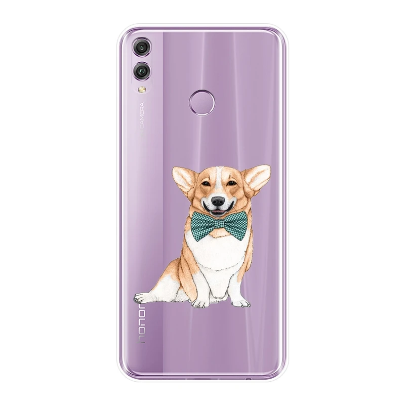 Задняя крышка для Huawei Honor 8X MAX 10 9 8 7 7S 7X 7A 7C Pro моппер Собака Кошка Силиконовый