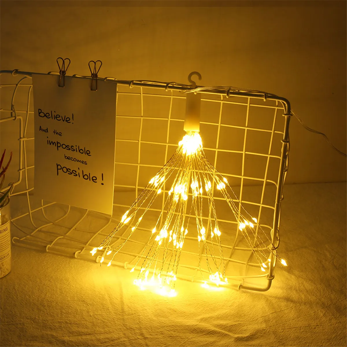 Фестивальная подвесная гирлянда Starburst 160 светодиодов DIY фейерверк медная