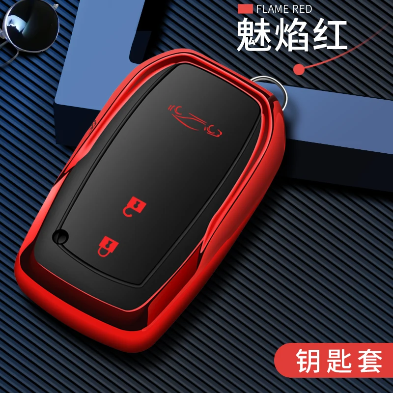 2 button TPU высокого качества+ ABS чехол для ключа автомобиля для Toyota Camry Corolla Корона ослепительный Prado Raying Carola 2 3 кнопки дистанционного ключа - Название цвета: 2 button