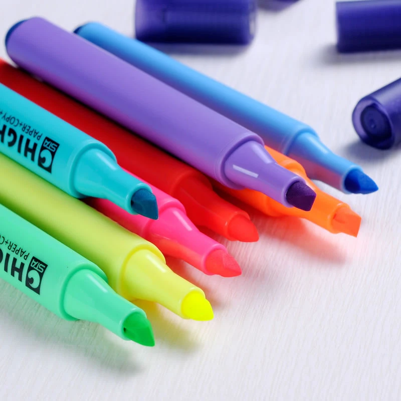 8 цветов треугольный баррель флуоресцентные маркеры для бумаги сделай сам маркер