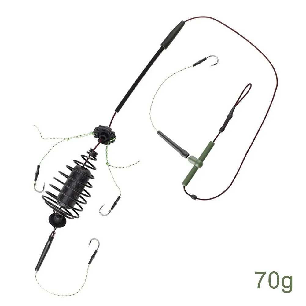 

Carp Fishing Bait Cage Line Group Feeder Sinker String Hook Fishing Bait Basket Fishing Hook Bait Cage