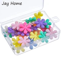 5 20pcs flower shaped needles threaders colorful plastic wire loop diy needle threader for hand stitching sewing embroidery