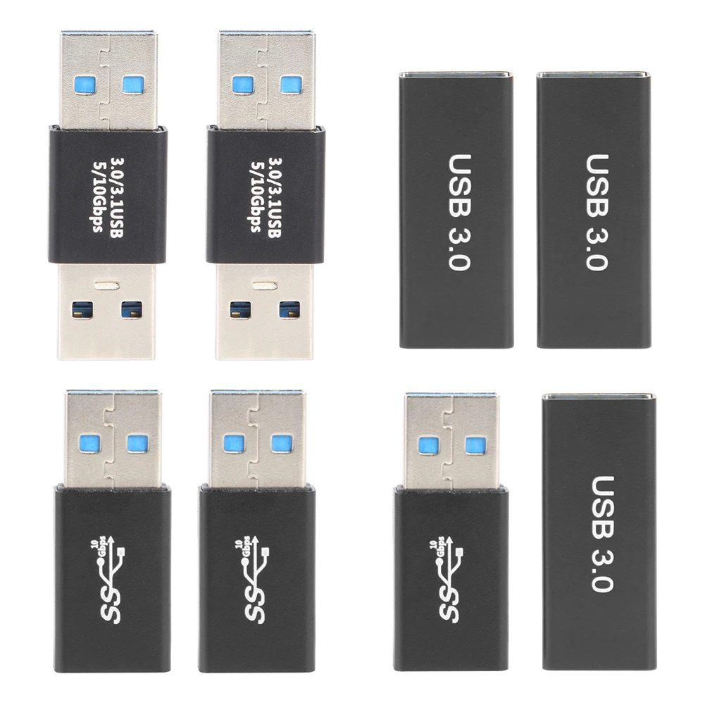 

2Pcs Portable USB Adapters Female/Male to Female Adapter for Computer Smartphone Extend Converter Accessories