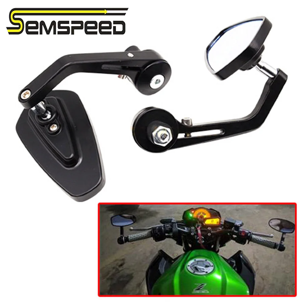 7/8&quot 22mm Handle Bar End Rear Mirrors Motorcycle Accessories Motorbike Rearview Mirror Side View Moto Cafe Racer | Автомобили и