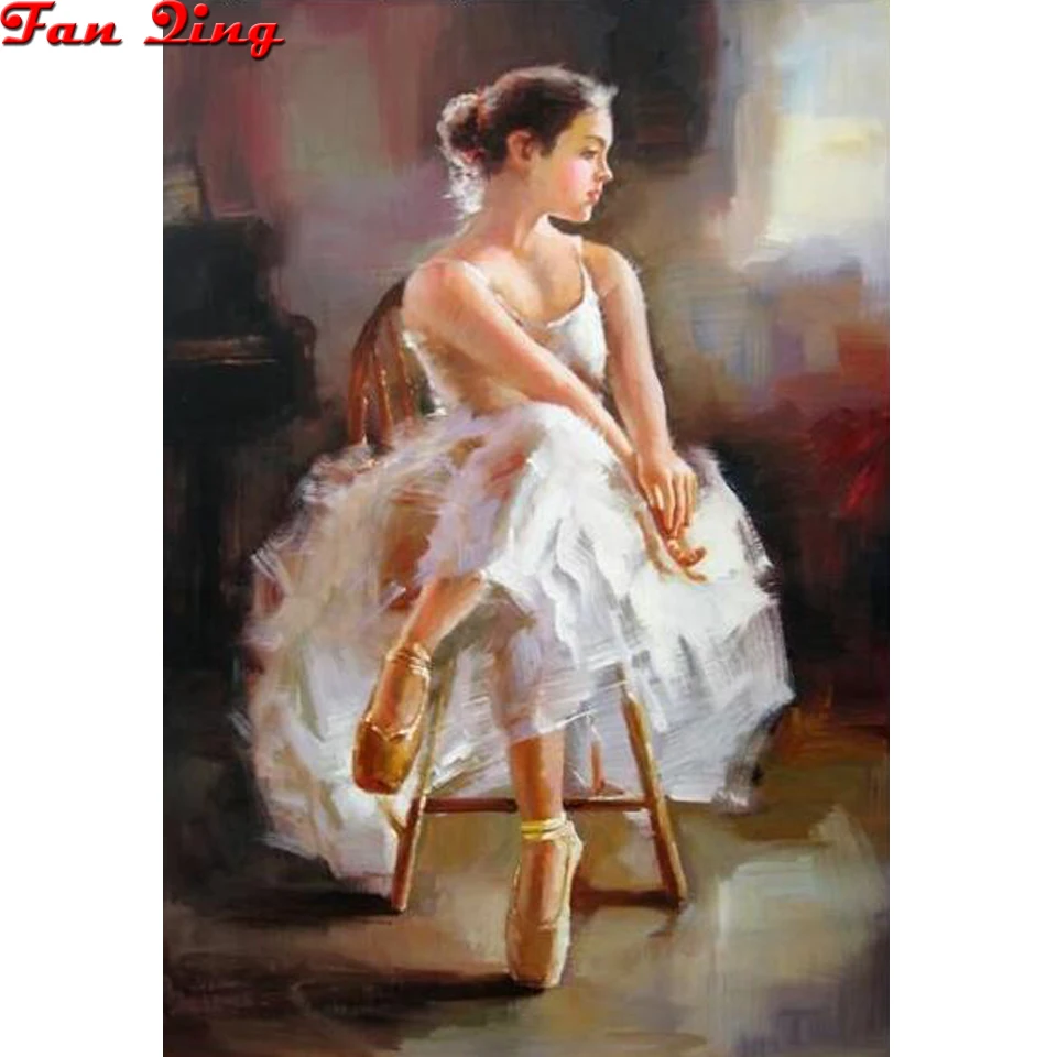 Алмазная картина вышивка крестиком балерина алмазная девушка мозаика стразы