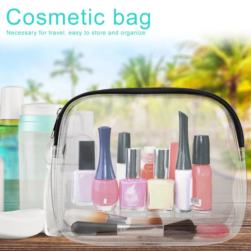 Дорожные прозрачные косметички из ПВХ на молнии портативная Водонепроницаемая