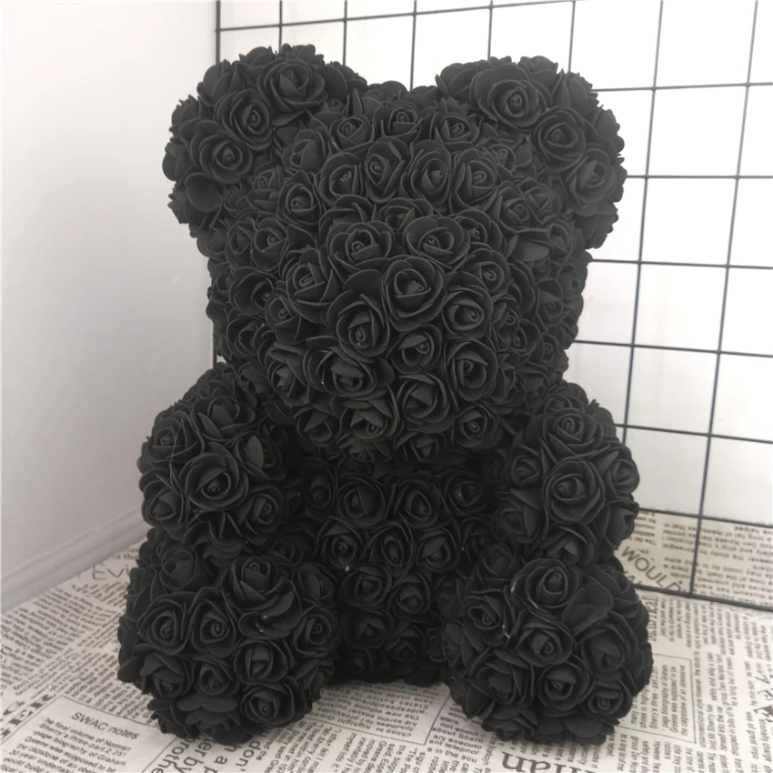 Святого Валентина романтическая искусственная Роза с мишкой Тедди PE розы