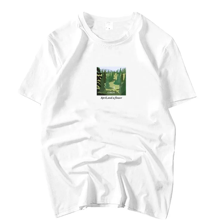 Экзо Чэнь альбом в апреле и держащей букет на свадьбе же печати Круглая горловина