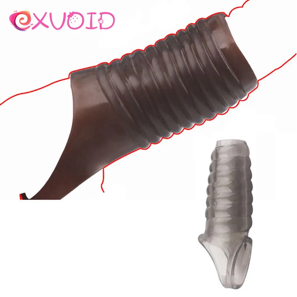 Фаллоимитатор EXVOID с манжетами для пениса увеличивающий мужской фаллоимитатор