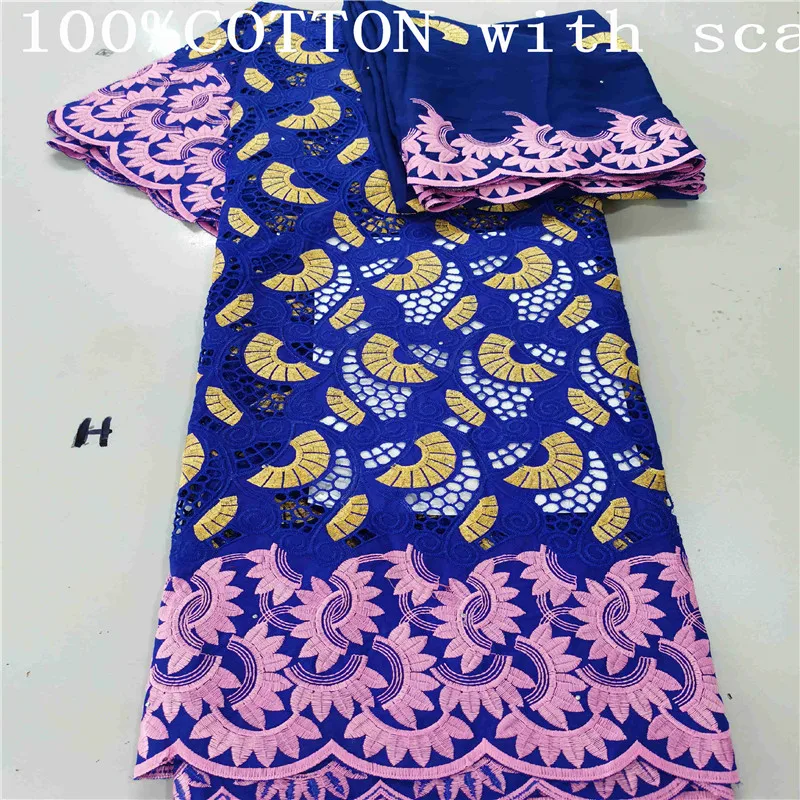 

Swiss lace fabric 2020 embroidery African lace fabrics 100% cotton fabric Swiss voile lace in Switzerland 5+2yards HLC160