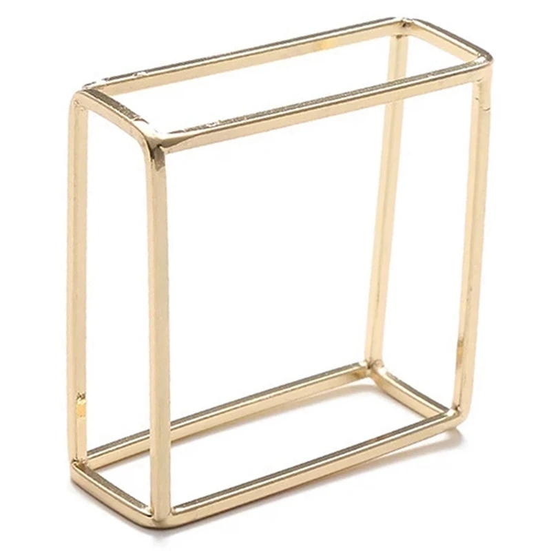 

Creative European Hollow Square Napkin Ring Gold Napkin Buckle Wedding Hotel Set Table Decoration Napkin Ring