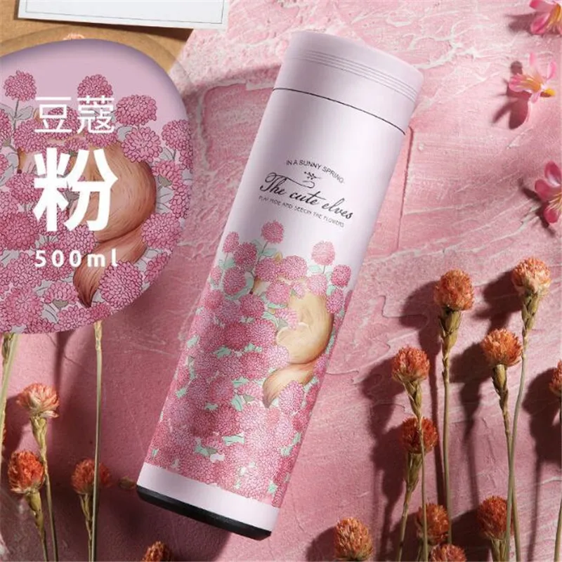 500 мл Термос бутылка 304 нержавеющая сталь вакуумная колба Изолированная с Infuser