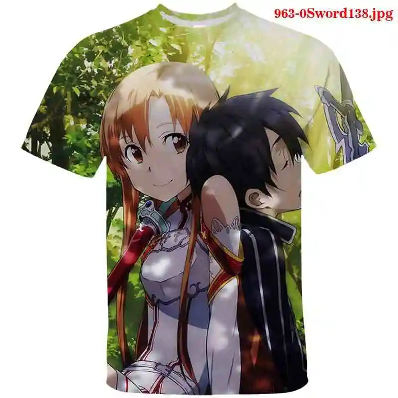 

Funny 3D T Shirt Sword Art Online Print Kids Baby Casual Short Sleeve Boys Girls Cool T-shirt O-neck Summer Shirt Tops Tee
