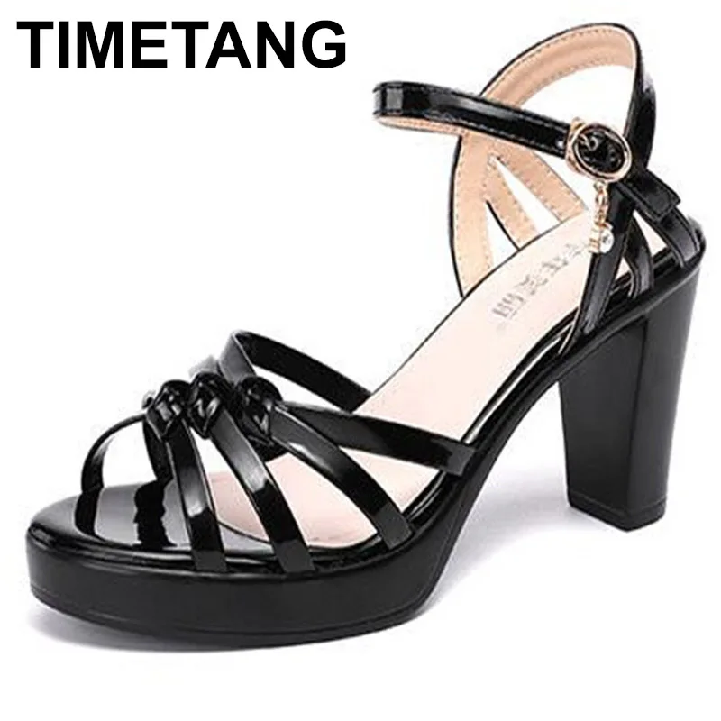 Женские босоножки с открытым носком на высоком каблуке | Обувь