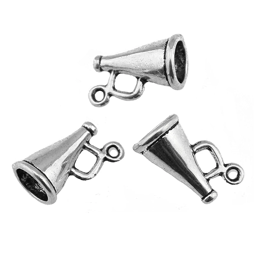 

20pcs 15x9x9mm Charm Speaker 3D Speaker Loudspeaker Megaphone Cheerleading Charms For Jewelry Making