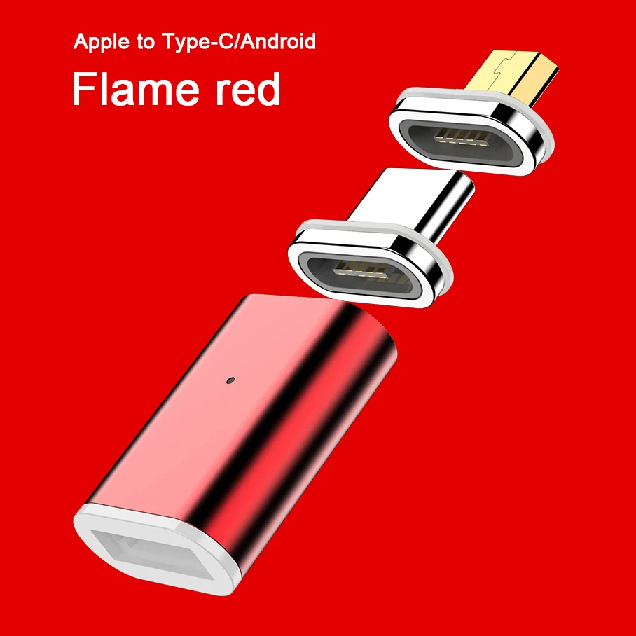 Магнитный USB C адаптер для iPhone XS X XR 8 7 поддержка QC3.0 8 Pin Micro usb type C зарядный разъем адаптер для huawei samsung