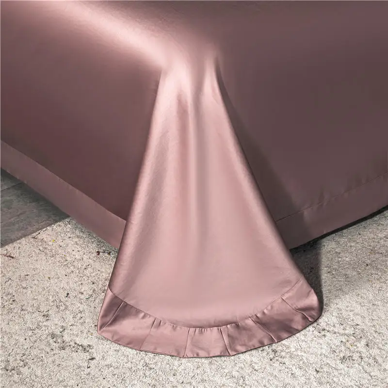 

Bedding Set High Quality Egyptian Cotton Simple Style Solid Color Duvet Cover With Flat Sheet funda nordica 150 Bedclothes