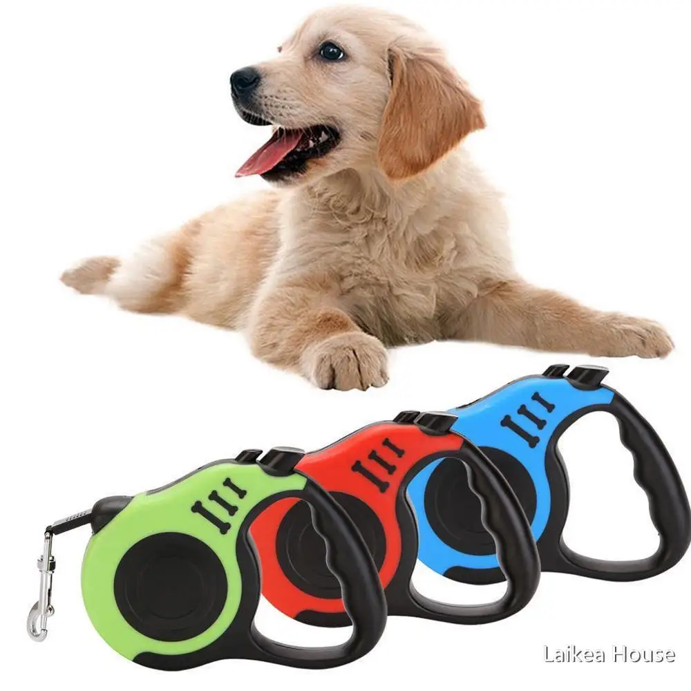 

Выдвижной Поводок для собак, нейлоновая веревка из АБС-пластика, 3 м, 5 м, для маленьких и средних питомцев