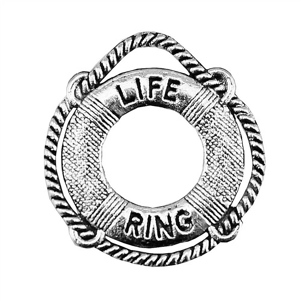 

10Pcs 23x22mm Life-Ring Charms For Jewelry Making Hand Made Jewelry Accessories Antique Silver Color Alloy Charms