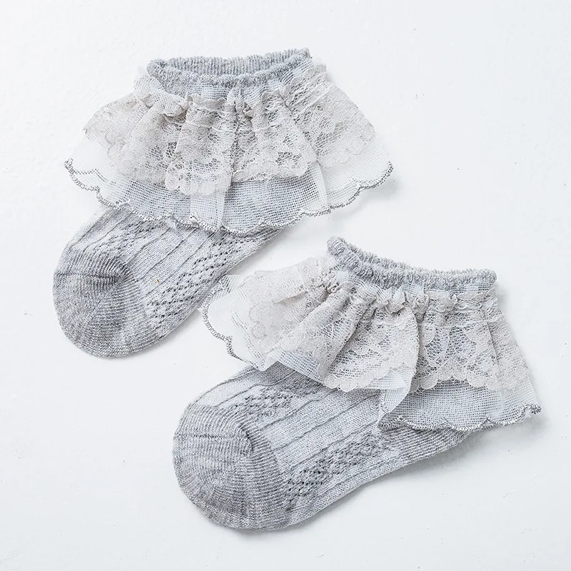 2020 Новый Летнее платье принцессы для маленьких девочек носки с кружевным