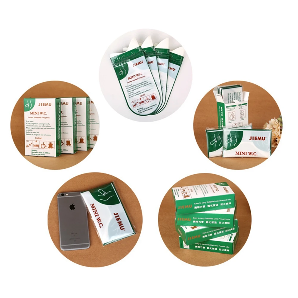 

4Pcs 700ml Emergency Portable Car Urine Bag Vomit Bags Mini Mobile Toilets Handy Unisex Disposable Urinal Toilet Bag