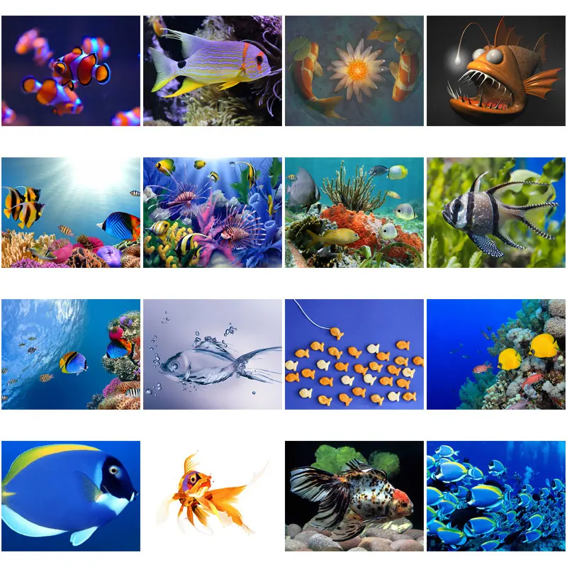 

5D Diy Diamond Painting Fish Underwater World Cross Stitch Kit Diamond Embroidery Rhinestone Mosaic Art Picture Home Decor
