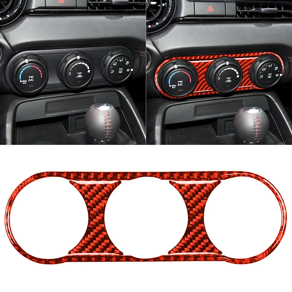 

3pcs Automotive Air Conditioning Buttons Frame Trim Sticker Automobiles Styling Decor for Mazda MX-5 Miata Roadster 2016+ND