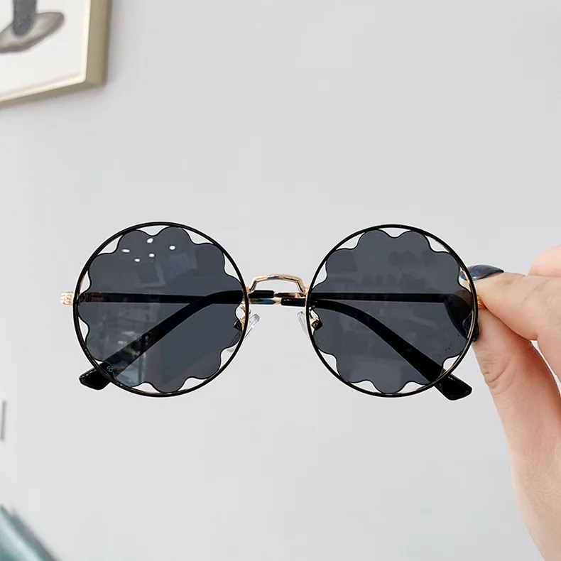 Новинка 2019 г. Модные Винтажные круглые детские солнцезащитные очки в