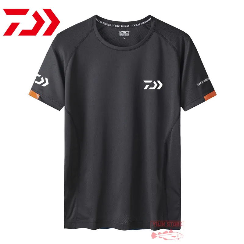 

DAIWA Fishing Shirts Men Outdoor Quick Dry Sport Soft Elastic Fishing Clothing Plus Size Breathable DAWA Fishing Clothes L-9XL