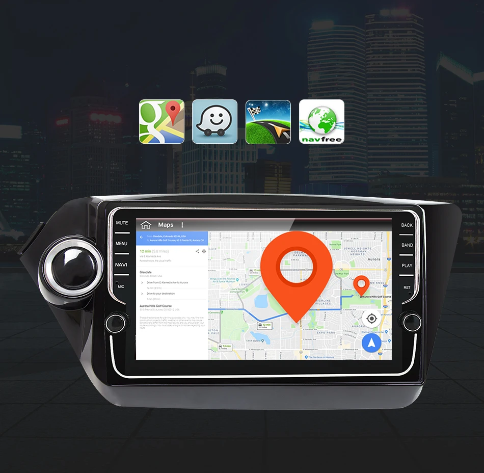 Eunavi 2 Din Автомобильный мультимедийный плеер gps Android 9 DVD помощи при парковке радио для Kia k2 RIO 2010 2011 2012 2013 PX6 4G+ 64G