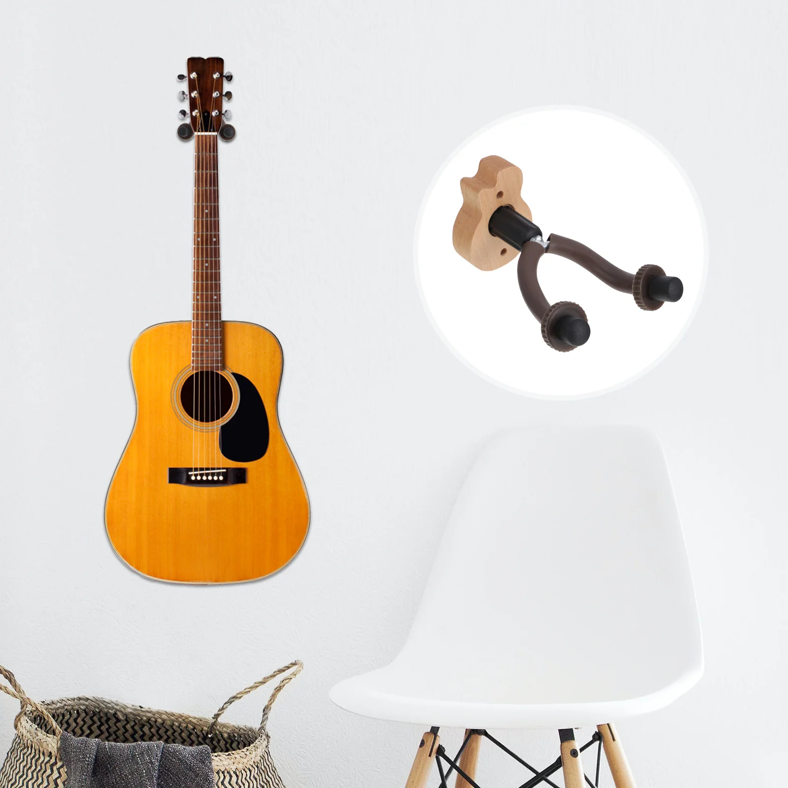 

Ukulele Wall Mount Stand Guitar Hanger Guitar Wall Hook Wooden Holder Stand