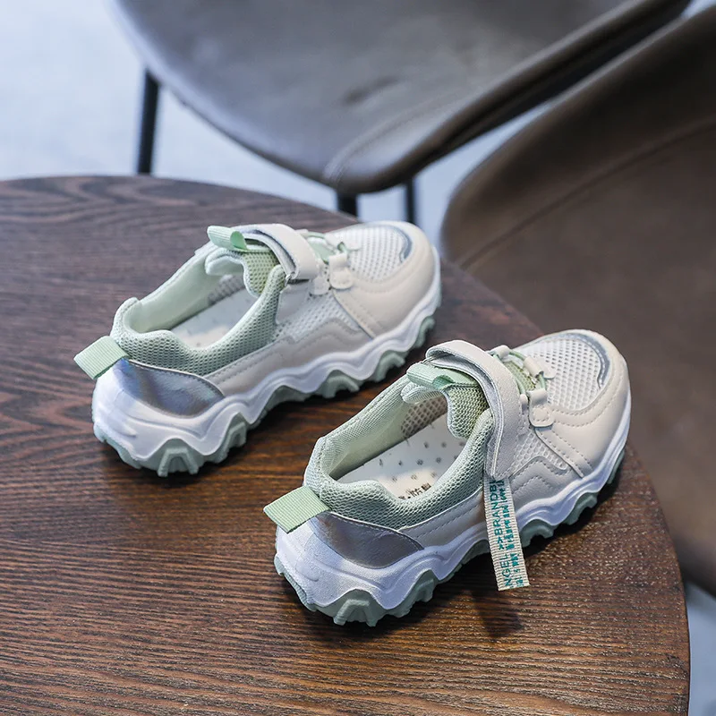 2020 детские кроссовки модные тонкие Серые с мягкой подошвой для прогулок