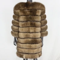 Luxury Winter Jacket Women 2020 New Long Real Fur Coat Natural Big Fluffy Fox Fur Outerwear Streetwear Thick Warm Three Quarter