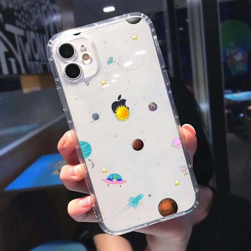 

Starry Universe Phone Case Transparent for iPhone 11 12 mini pro XS MAX 8 7 6 6S Plus X 5S SE 2020 XR