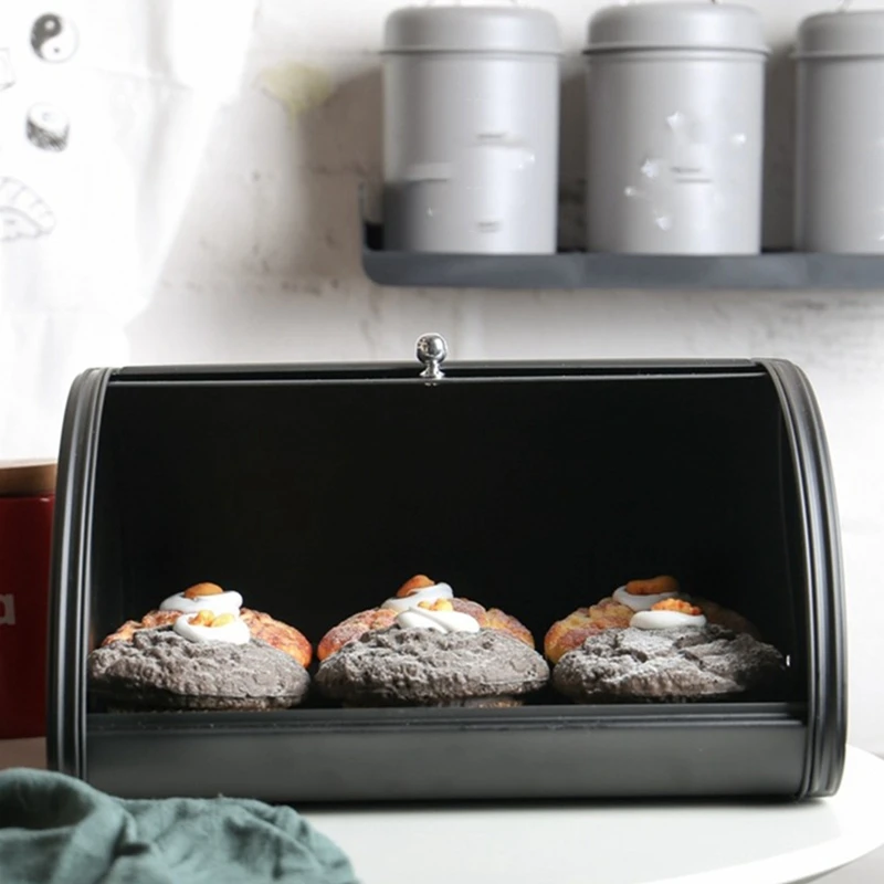 Металлическая откидная коробка для хлеба Пыленепроницаемая хранения кухонный