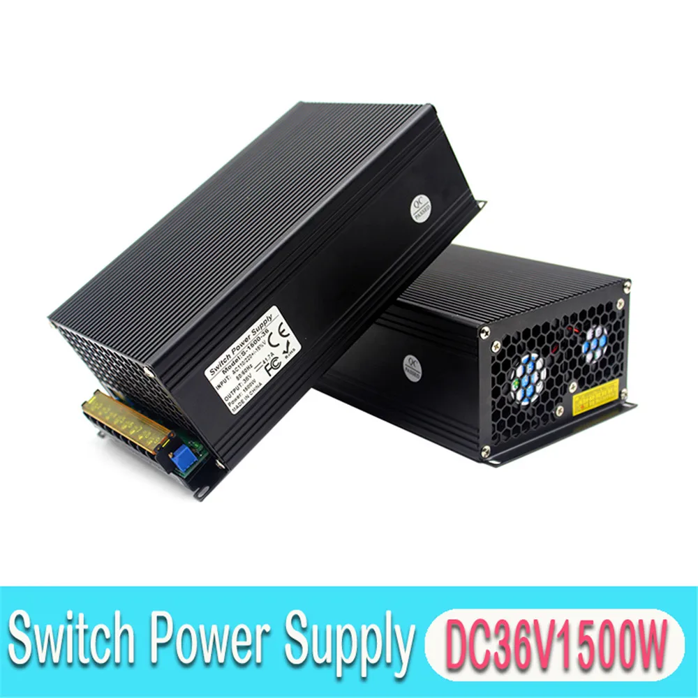 Переменный источник питания DC 36V 1500W Трансформатор 110V 220V AC DC36V SMPS для Светодиодный