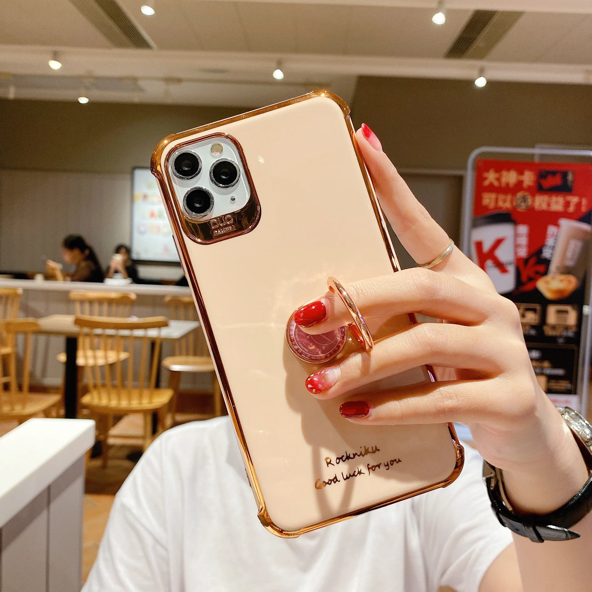 

DMCJW Silicone Case for Iphone 12 12mini 12pro 11 11pro Max Bracket Case for Iphone 6 7 8 X XR XS 6/6s 7 8 Plus Personality Case