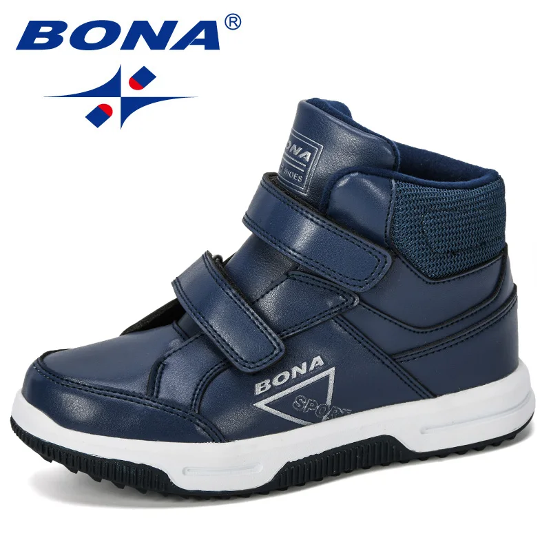 Детские Ботинки BONA из искусственной кожи классические кроссовки на плоской